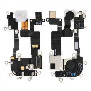Repuesto Cubierta trasera de cristal de
  repuesto para iPhone 15 con marco de panel trasero - Negro